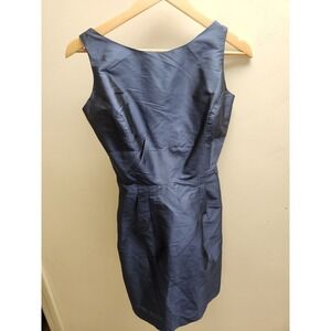Anna Elyse Navy Blue Silk Sleeveless V-Neck Cocktail‎ Party Dress Size 4